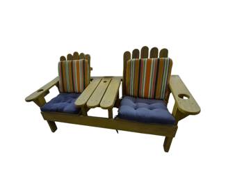 Double adirondack with cushions