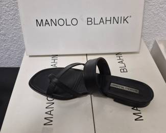 Manolo Blahnik black sandals