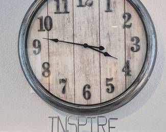large weathered look wall clock