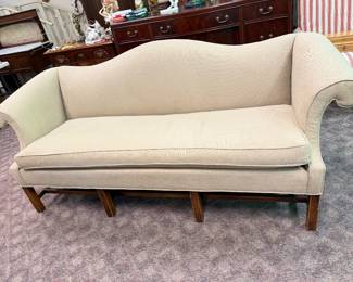 Beautifully Uphostered Chippendale Sofa 