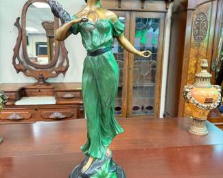 Large Signed Bronze Statue