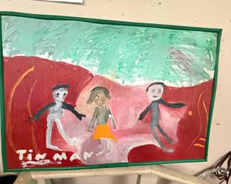 Original Charlie “Tin Man” Lucas painting “Brother and Sister” 