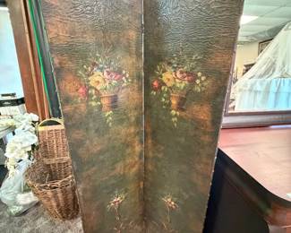 Two Panel Hand Painted Screen