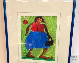 Original Woodie Long Folk Art Painting 