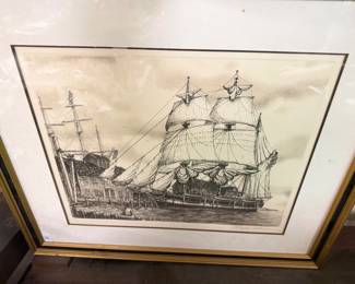 Cape Horn Pidgeon etching by Alan Jay Gaines