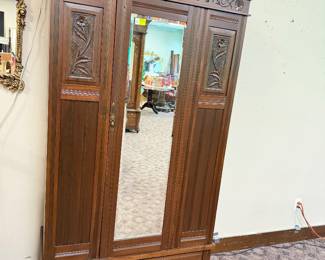 Beautiful Edwardian Art Nouveau Wardrobe
