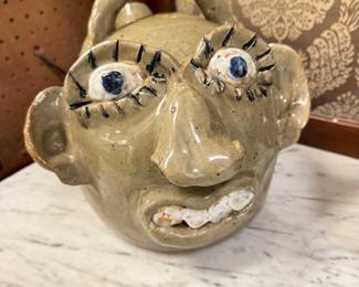 Jerry Brown Pottery Face Jug - Hamilton, AL