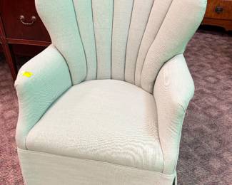 Nicely Upholstered Channel Back Chair