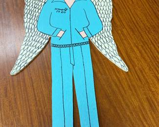 Original Howard Finster Angel Painting on Board