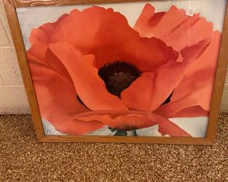 Framed poppy print