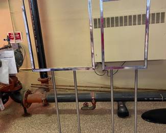 Metal placard display holders