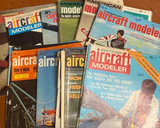 Vintage model airplane magazines 