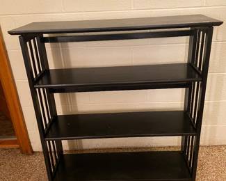 Black folding shelf