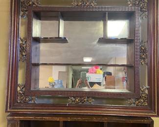Vintage mirror display shelf 