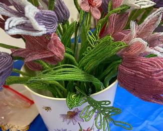 Vintage beaded flowers 