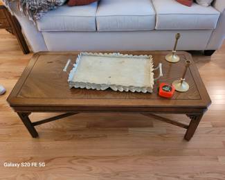 Dark Wood coffee table with beveled edge
