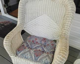 White Wicker Rocking Chair