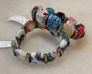 Millefori Glass Bead Bracelets