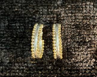 Silver & Goldtone Hoop Earrings
