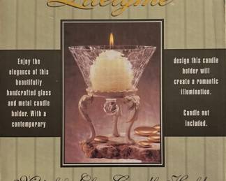 Litetyme Metal & Glass Candle Holder