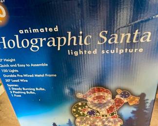Animated Holographic Santa Lighted Sculpture