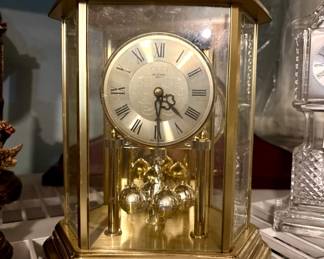 Vintage Brass Bulova Mantle Clock