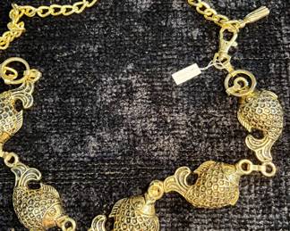 Goldtone Fish Concho Belt