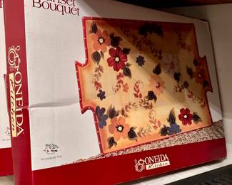 ONEIDA Sunset Bouquet Rectangular Serving Plate (several available)