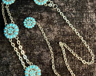 Express Faux Turquoise Concho Belt