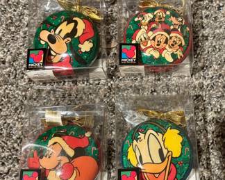 Vintage Mickey Unlimited Disney character holiday ornaments featuring Goofy & Donald Duck Christmas Ornaments 1990’s