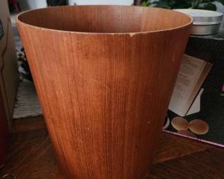 Mid century Teak Swedish trash bin