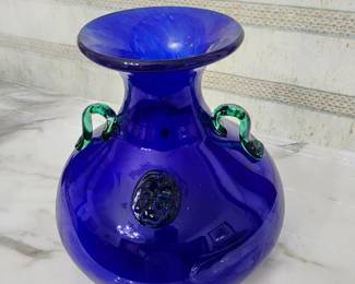 Murano vase signed