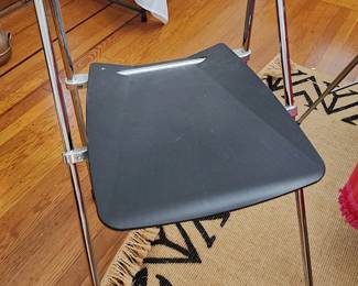 mid century folding chrome chairs, set of 4