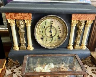  Antique Seth Thomas Adamantine Mantle Clock 