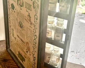 Vintage 1970's Three Mountaineers Inc. Spice Rack with Jars  