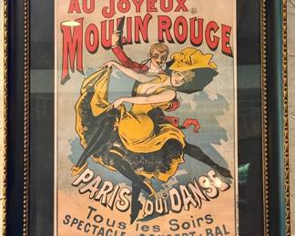 Framed Au Joyeus Moulin Rouge Poster Art