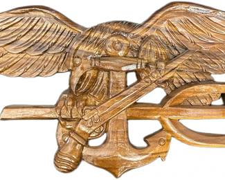 Wood Carved German Plaque