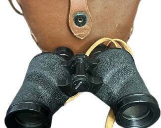 Vintage Binoculars in leather case