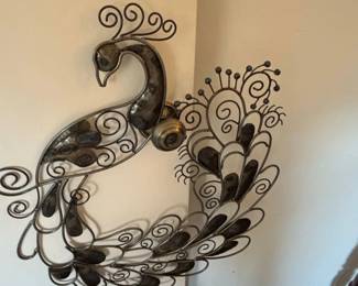 Metal Peacock Wall Art