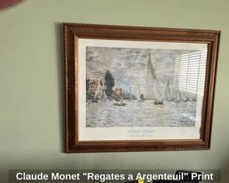 Claude Monet Regates a Argenteuil Print