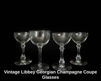 Vintage Libbey Georgian Champagne Coupe Glasses second image