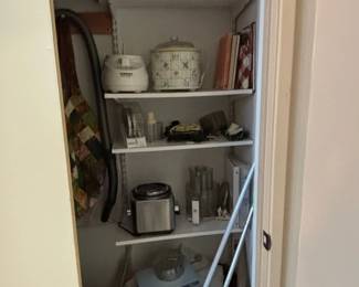 Assorted Kitchen Appliances and Household Items