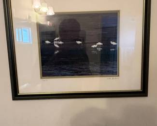 Egret Flock Print by J.W. Jim Harris