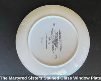 The Martyred Sisters Stained Glass Window Plate second image