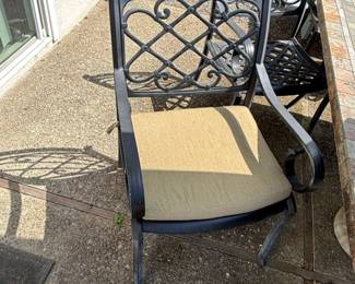 Wrought Iron Patio Chair with Cushions third image