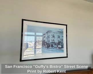 San Francisco Guffys Bistro Street Scene Print by Robert Kent