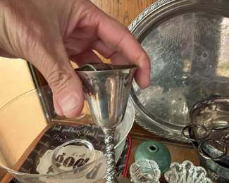 F.B. Rogers SilverPlated Goblet with Twisted Stem