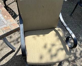 Wrought Iron Patio Chair with Cushions second image