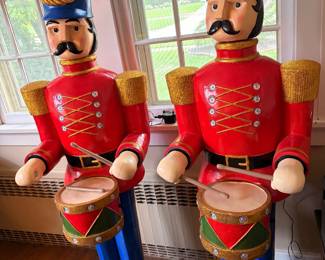 5 ft Nutcracker drummers - they move …one broken drum stick that’s repairable - sold separately 