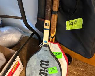 TENNIS RACKETS AND COVERS